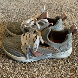 Skechers - Size 2 - Rose Gold and Silver